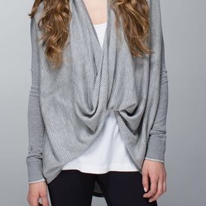 Boolux reversible wrap sweater